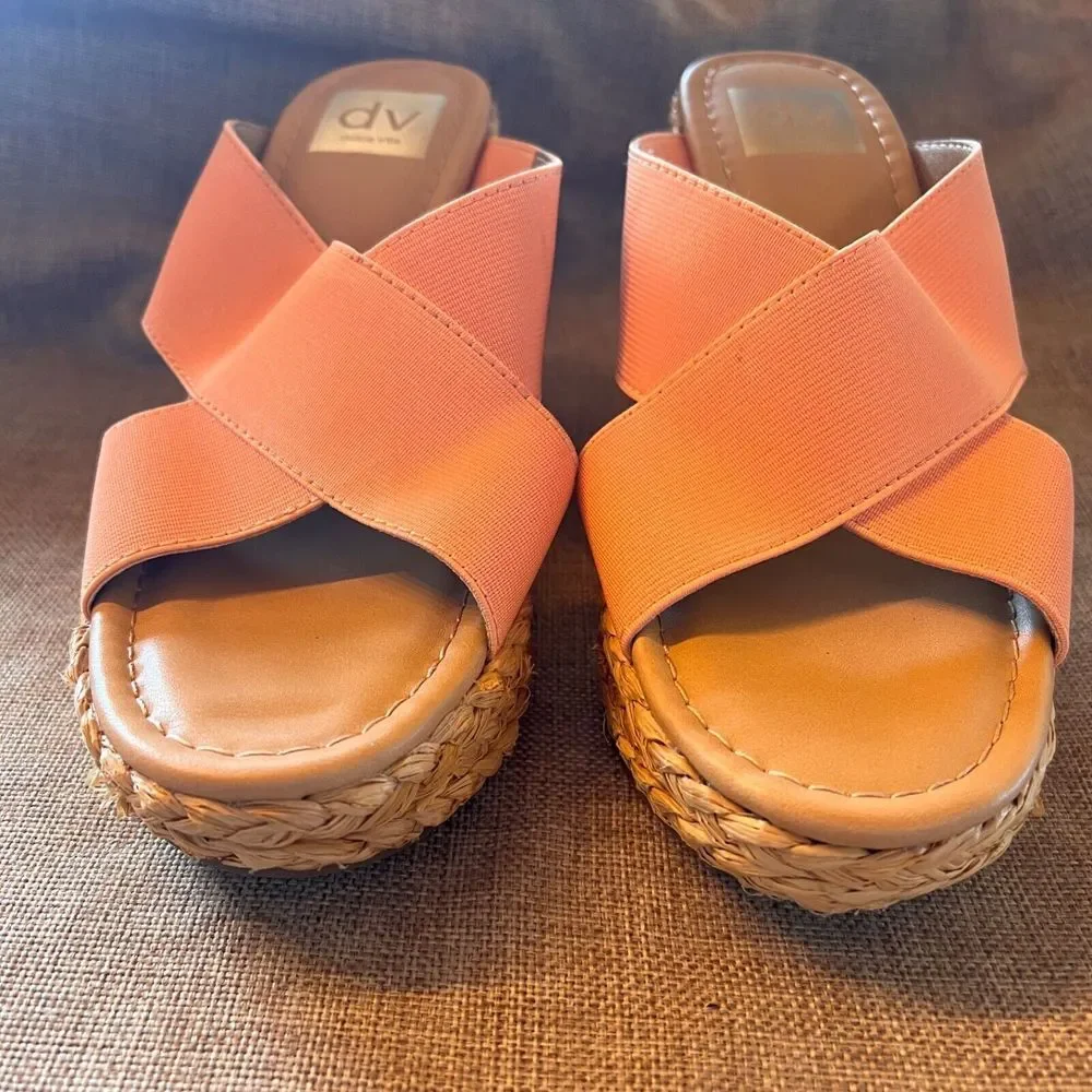 DV Dolce Vita Wedge Criss Cross Heels Sandals Espadrille‎ 4